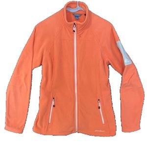 Light Orange Eddie Bauer Fleece Zip Up Jacket